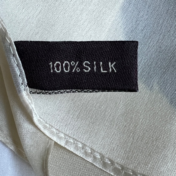 Silk Scarf Extra Large Rectangle Peacock Feathers Cream Green Blue 36" x 70" - Picture 7 of 7